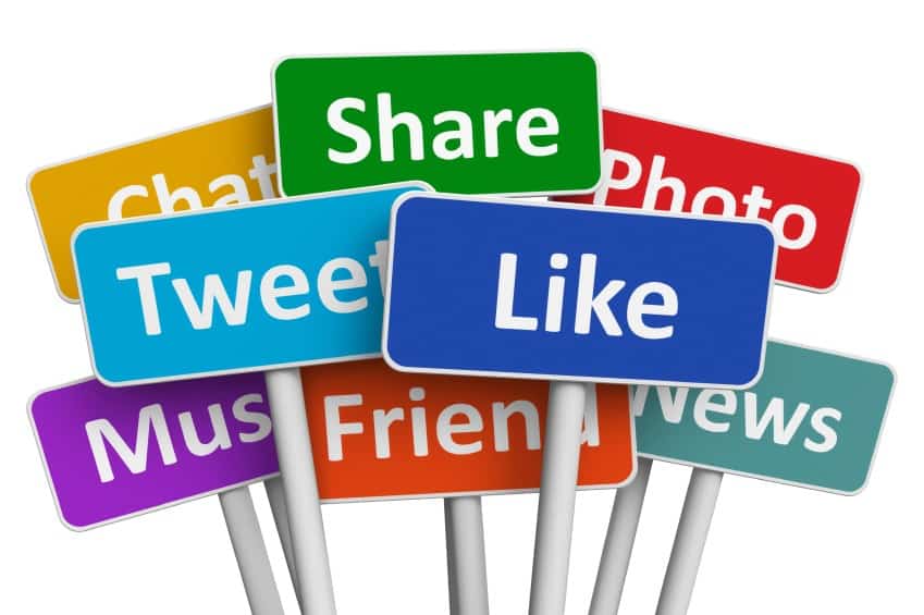 Social media concept social media marketing