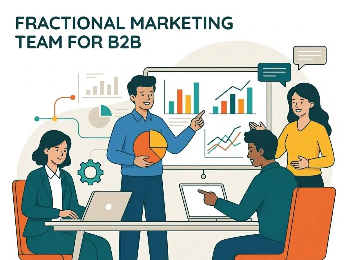 illustration of a fractional marketing team for b2b
