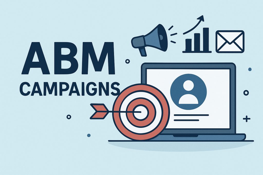 7ff1abae1ce4f1f00b0ed57f6aa195b4c37702e9 ABM campaign planning meeting with whiteboard showing account targeting strategy - abm campaigns