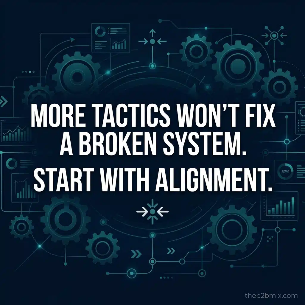 More tactics won't fix a broken system. Start with alignment