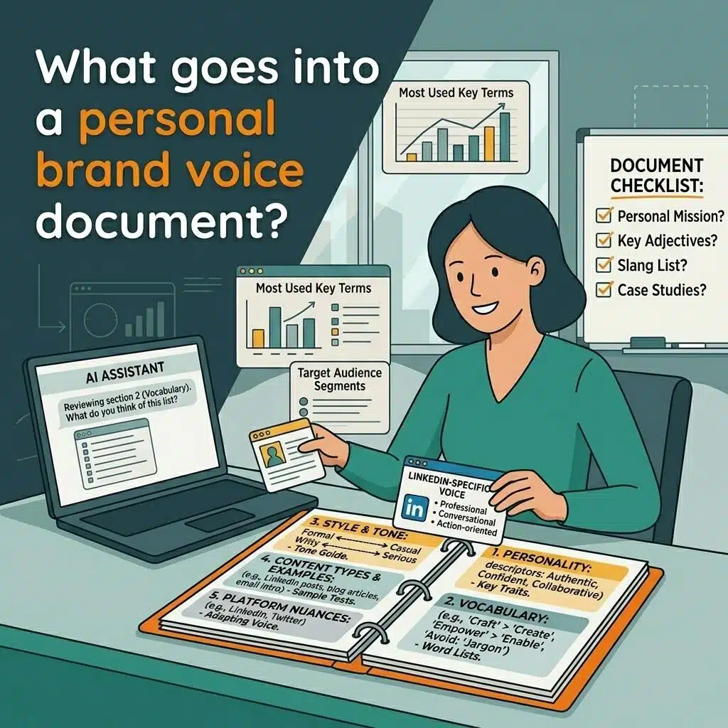 what goes into a personal brand voice document?