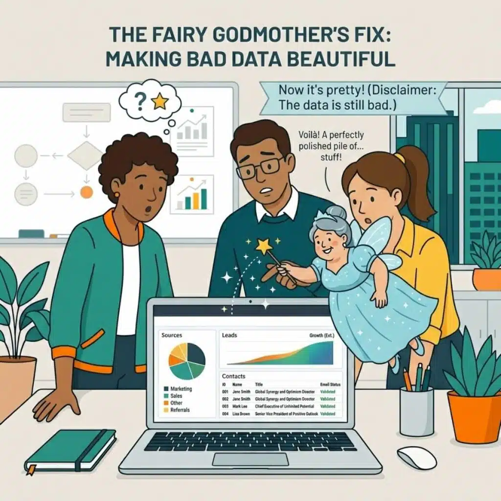 fairy-godmother-bad-data making bad data beautiful doesn't mean it's no longer bad data