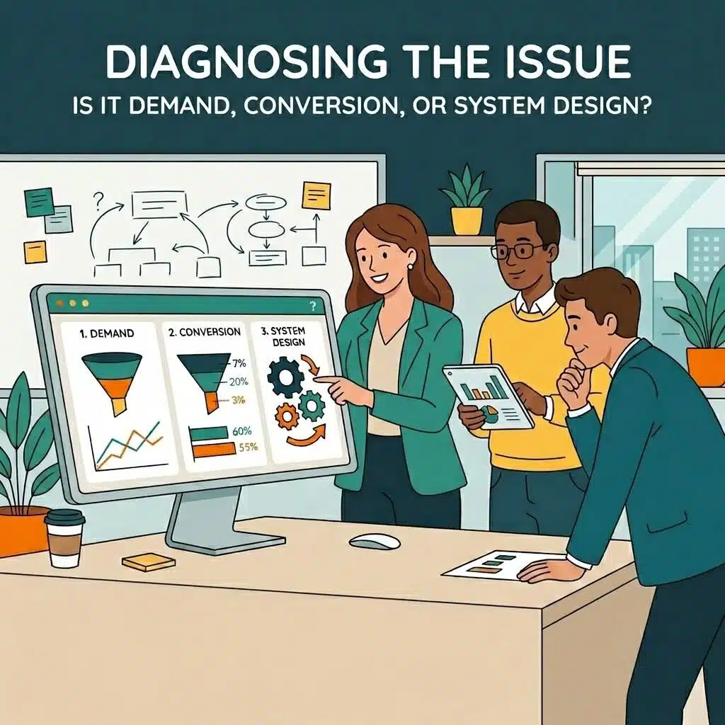 How to Tell Whether the Issue Is Demand, Conversion, or System Design