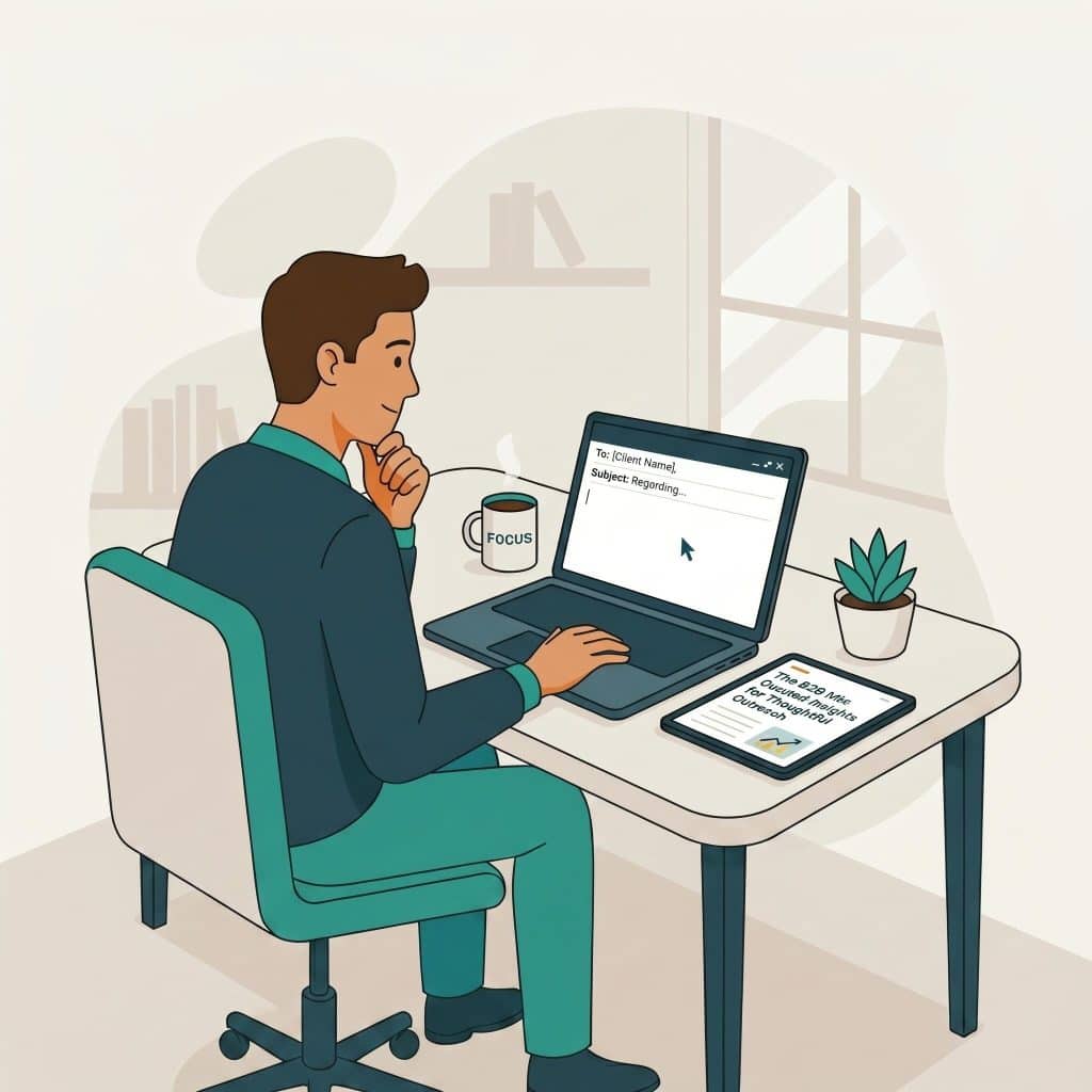 content curation and sales outreach