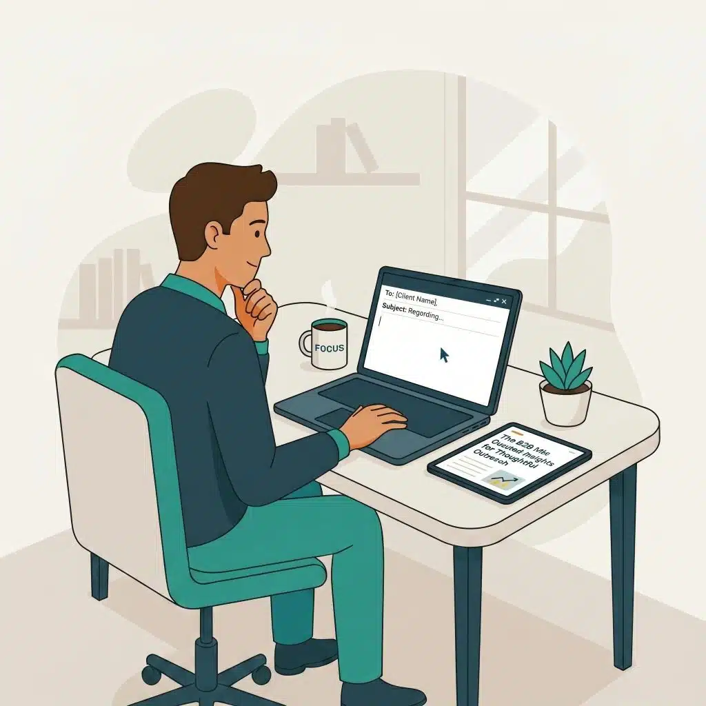content curation and sales outreach